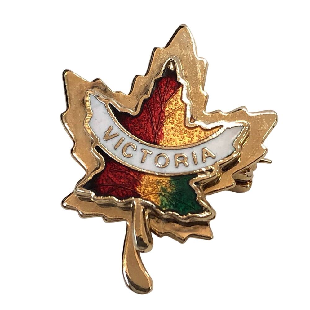 Victoria Canada Maple Leaf Enamel Pin
